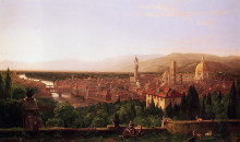 Картина "view of florence from san miniato" художника "коул томас"