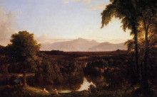 Репродукция картины "view on the catskill, early autumn" художника "коул томас"