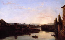 Копия картины "view of the arno" художника "коул томас"