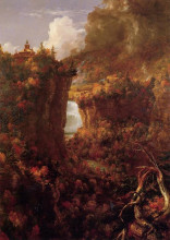 Репродукция картины "portage falls on the genesee" художника "коул томас"