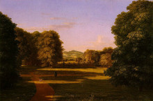 Репродукция картины "the gardens of the van rensselaer manor house" художника "коул томас"