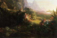 Картина "the voyage of life: childhood (detail)" художника "коул томас"