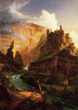 Копия картины "valley of the vaucluse" художника "коул томас"