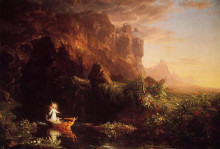 Копия картины "the voyage of life: childhood" художника "коул томас"