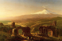 Копия картины "mount aetna from taormina" художника "коул томас"