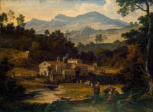 Картина "monastery of san francesco di civitella in the sabine mountains" художника "кох йозеф антон"