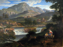 Картина "waterfalls at subiaco" художника "кох йозеф антон"
