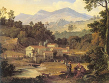 Репродукция картины "das franziskuskloster in den sabiner bergen" художника "кох йозеф антон"