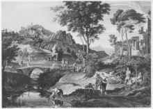Картина "italienische landschaft mit don quichotte" художника "кох йозеф антон"