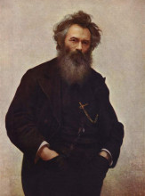 Копия картины "portrait of the painter ivan shishkin" художника "крамской иван"