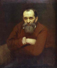 Копия картины "portrait of the artist vasily perov" художника "крамской иван"