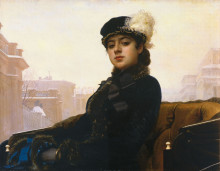 Копия картины "portrait of a woman" художника "крамской иван"