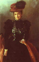 Репродукция картины "portrait of an unknown woman" художника "крамской иван"