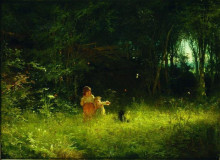 Репродукция картины "дети в лесу" художника "крамской иван"