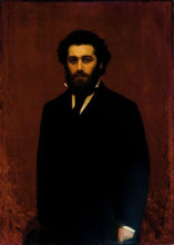 Репродукция картины "портрет а.и.куинджи" художника "крамской иван"