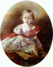Копия картины "portrait of a girl" художника "крамской иван"