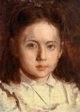 Репродукция картины "portrait of sonya kramskaya, the artist`s daughter" художника "крамской иван"