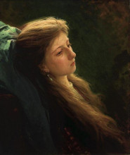 Копия картины "девушка с распущенной косой" художника "крамской иван"