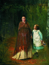 Копия картины "портрет софьи николаевны и софьи ивановны крамских, жены и дочери художника" художника "крамской иван"