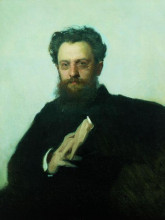 Копия картины "портрет адриана викторовича прахова, историка искусств и художественного критика" художника "крамской иван"