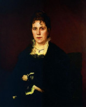 Репродукция картины "портрет софьи николаевны крамской, жены художника" художника "крамской иван"