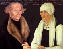 Копия картины "ганс и маргарет лютер" художника "кранах старший лукас"