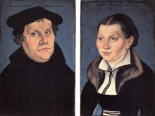 Копия картины "диптих с портретом мартина лютера и его жены" художника "кранах старший лукас"
