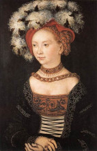 Репродукция картины "портрет молодой женщины" художника "кранах старший лукас"
