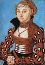 Картина "портрет саксонской дворянки" художника "кранах старший лукас"