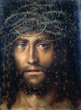 Репродукция картины "голова христа, коронованного терновым венцом" художника "кранах старший лукас"