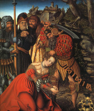 Репродукция картины "мученичество св. варвары" художника "кранах старший лукас"