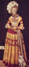 Копия картины "портрет герцогини катарины фон мекленбург" художника "кранах старший лукас"
