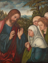 Копия картины "христос прощается с матерью" художника "кранах старший лукас"