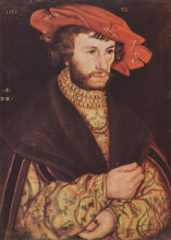 Картина "портрет молодого мужчины в шляпе" художника "кранах старший лукас"