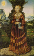 Репродукция картины "портрет саксонской дворянки как марии магдалины" художника "кранах старший лукас"