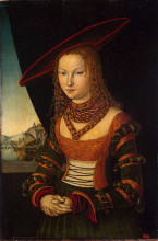 Копия картины "портрет женщины" художника "кранах старший лукас"