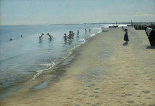 Репродукция картины "summer day on skagen&#39;s southern beach" художника "крёйер педер северин"