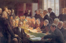 Картина "committee for the french art exhibition in copenhagen" художника "крёйер педер северин"