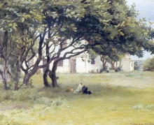 Репродукция картины "the artist&#39;s house" художника "крёйер педер северин"