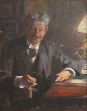 Копия картины "sketch to portrait of georg brandes" художника "крёйер педер северин"