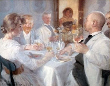 Репродукция картины "luncheon at antino" художника "крёйер педер северин"