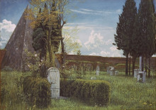Репродукция картины "protestant cemetery" художника "крейн уолтер"
