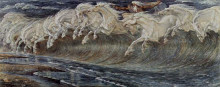 Репродукция картины "neptun&#39;s horses" художника "крейн уолтер"