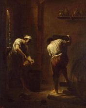Копия картины "scene in a cellar" художника "креспи джузеппе мария"
