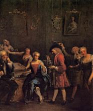 Копия картины "the courted singer" художника "креспи джузеппе мария"