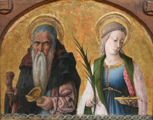 Копия картины "saints anthony and lucia" художника "кривелли карло"