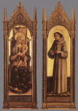 Репродукция картины "madonna and child, st francis of assisi" художника "кривелли карло"