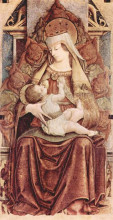 Репродукция картины "enthroned madonna (enthroned maria lactans)" художника "кривелли карло"