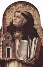 Репродукция картины "saint thomas aquinas" художника "кривелли карло"