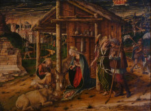 Репродукция картины "adoration of the shepherds" художника "кривелли карло"
